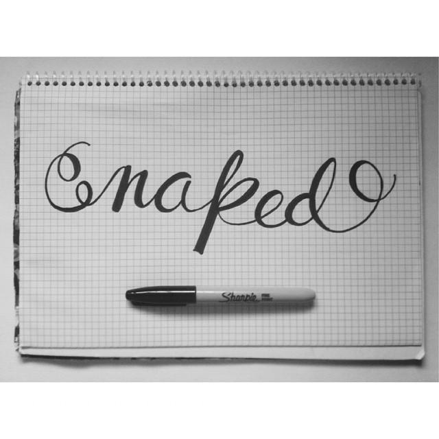 Druthersco's tweet image. By mar_patricia 16/30 &quot;naked&quot; ✏📋✒ Sleep in the nude or sleep nude

#junenotes #lettering #letteringrd #type #goodty…