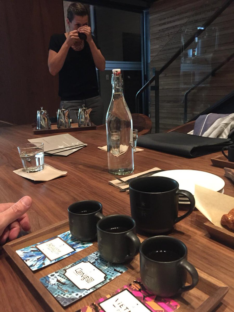 Bill_Sleeth's tweet photo. Tasting 3 new coffees at the starbucks roastery in Seattle - Brasil, Congo and Vietnam. Amazing variety! http://t.co/STpafht3ec