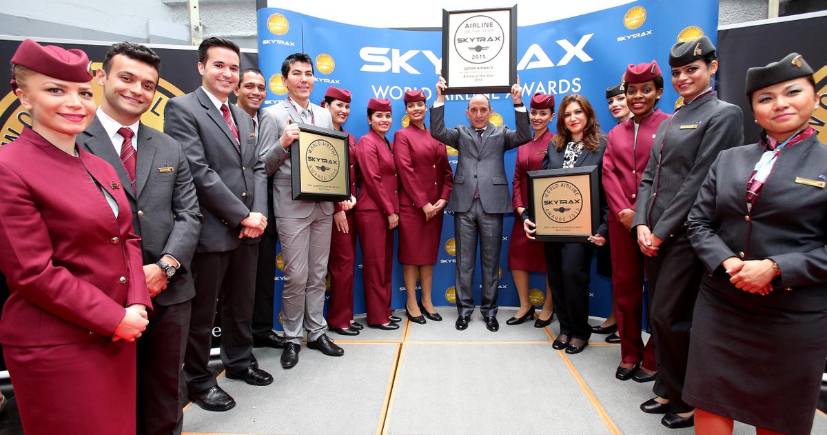#QatarAirways honoured with Airline of the Year, Best Airline in the Middle East and Best Business Class Seat. #PAS15