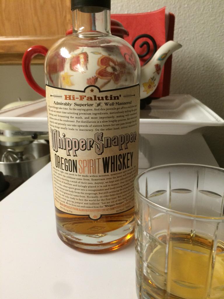 zack_olsen's tweet photo. Trying a new whiskey from Oregon, it's a 'must try'! #whippersnapper http://t.co/LL7tPlGCmy