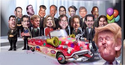 TheTruthers3's tweet photo. The GOP Clown Car is Definitely Filling Up Fast Now.... http://t.co/P39ekxGh8X