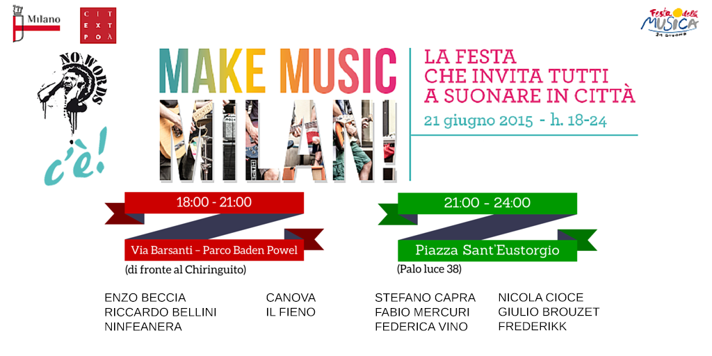 NoWordsEvents's tweet image. #makemusicmilan #nowords #buskers #milano