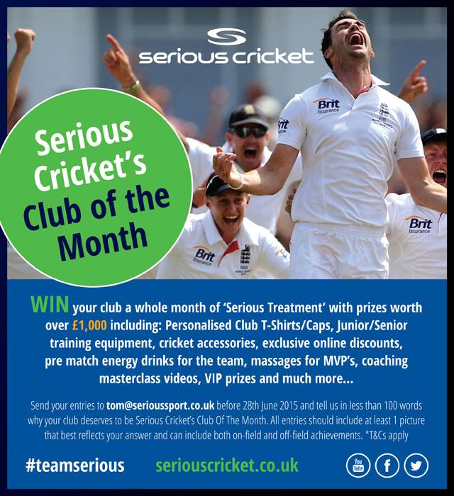 SeriousCricket's tweet photo. *FREE COMPETITION* - WIN £1000 worth of prizes for your club. Are you our Club Of The Month?
https://t.co/L5F7kkF0uL http://t.co/yKU5doCIQM