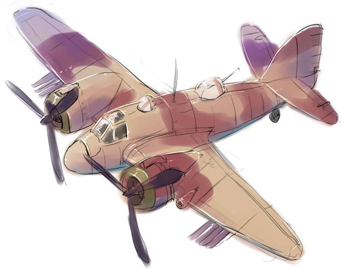 ボーファイターで色塗り練習。半分模写。塗りちょっと軽いかな 