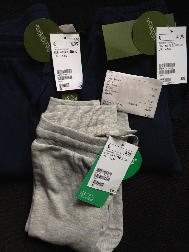 jennitters's tweet photo. @hmnetherlands Vandaag broekjes gekocht '3 for 2'. Waren altijd 4,99 ps, maar nu 5,99 voor de gelegenheid? #fail http://t.co/yd47icGyip