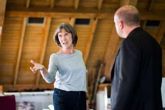 Happy birthday to Dame Eileen Atkins, here in rehearsal for \"The Witch of Edmonton\", 2014. Via 