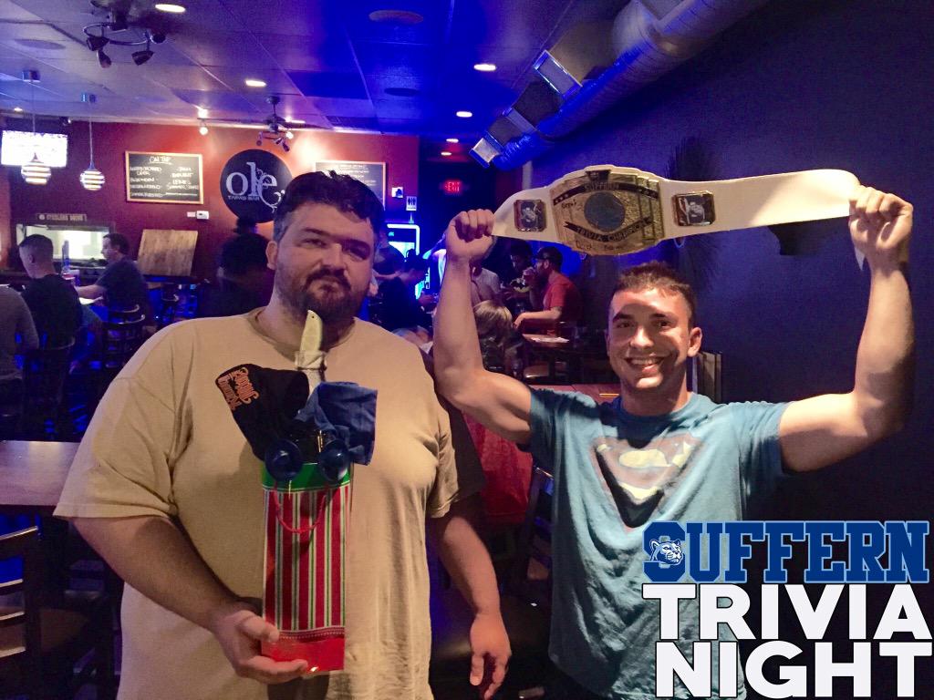ChampTrivia's tweet image. #Suffern #Trivia Night is ready to rock TONIGHT @ 830PM inside @OleOleSuffern 🎉🎉🎉 Grand prizes, gold belts &amp;amp; more!