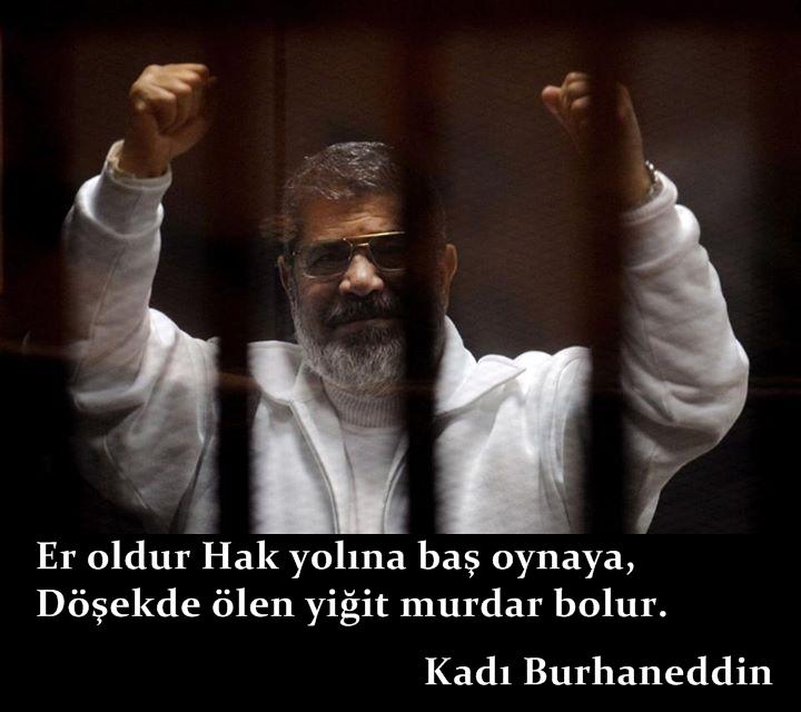Er oldur Hak yolına baş oynaya,Döşekde ölen yiğit murdar bolur.(Kadı Burhaneddin) #Mursi #FilintaSezonFinali