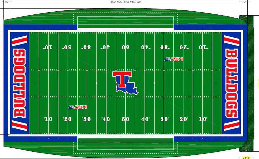 LATechEquipment's tweet photo. #LATech to put down new turf in Joe Aillet Stadium. #NewFieldHouse #NewTurf http://t.co/M4hdpVvw6N http://t.co/YkLdJJZ2kZ