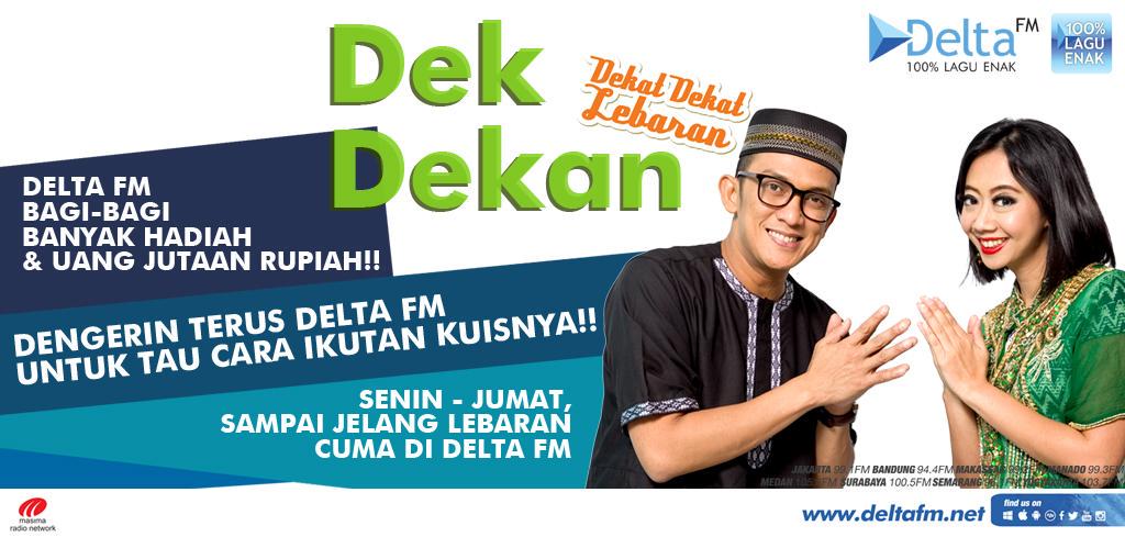 Kuis #DekDekan balik lagi sepanjang bulan Ramadhan kali ini Sobat Delta, udah siap? Retweet dong sob...