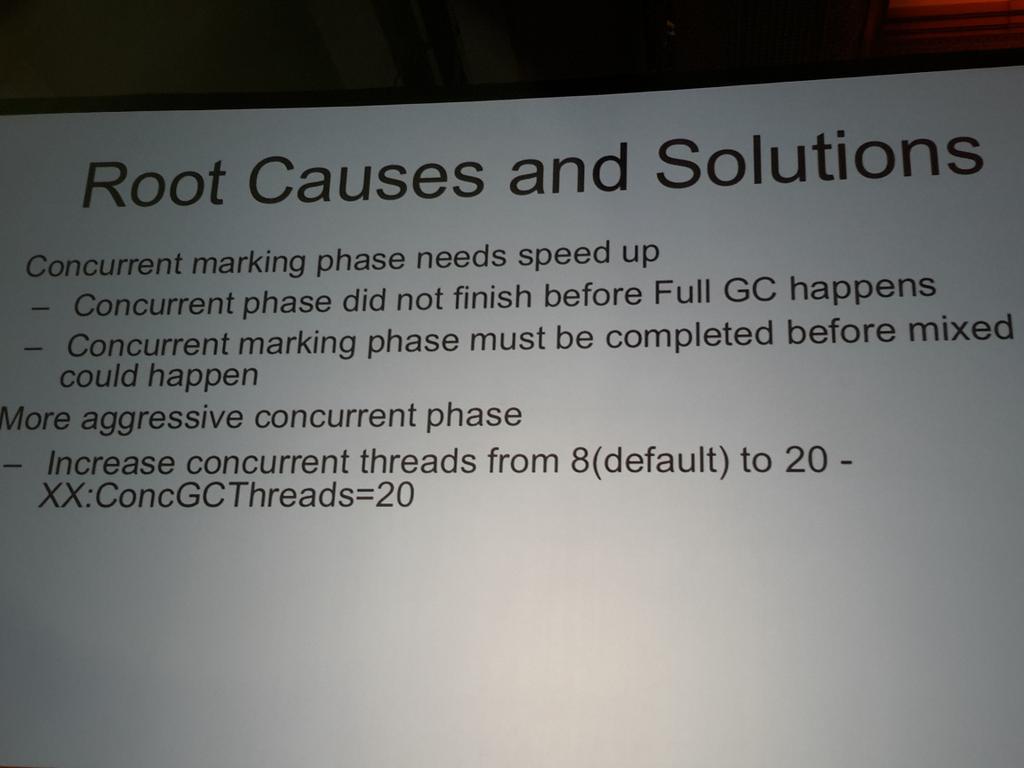 sawjd22's tweet image. #sparksummit 2015 #javagc G1 collector performance has improved on full GC, if CMS does not finish b4 full gc; issues