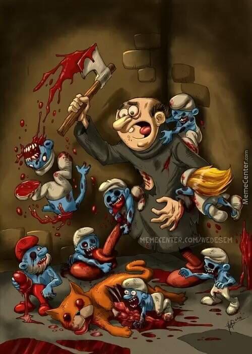 loosescrewspod's tweet photo. Jason's favorite Smurfs episode. http://t.co/TMGfuoowBp