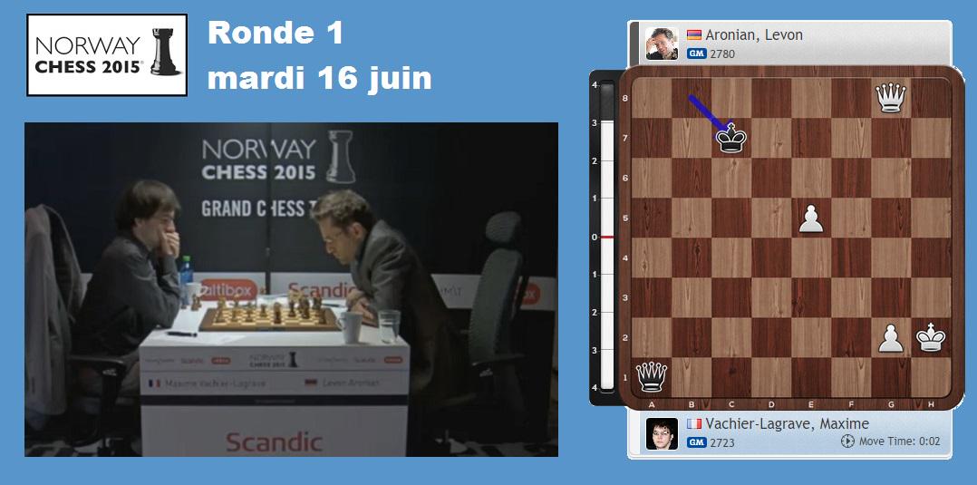 ffechecs's tweet photo. Maxime @Vachier_Lagrave pourrait s'imposer dans la 1ere ronde du @NorwayChess
http://t.co/hkyU0Egff3 @chess24com http://t.co/Rg4eWOnlCU