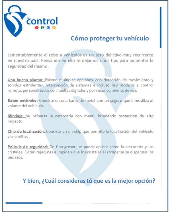 sjlcontrol's tweet photo. Por si  #AndoBuscando medidas de #seguridad y  #protección de tu automóvil .  #sjlcontrol http://t.co/moMLquLREr