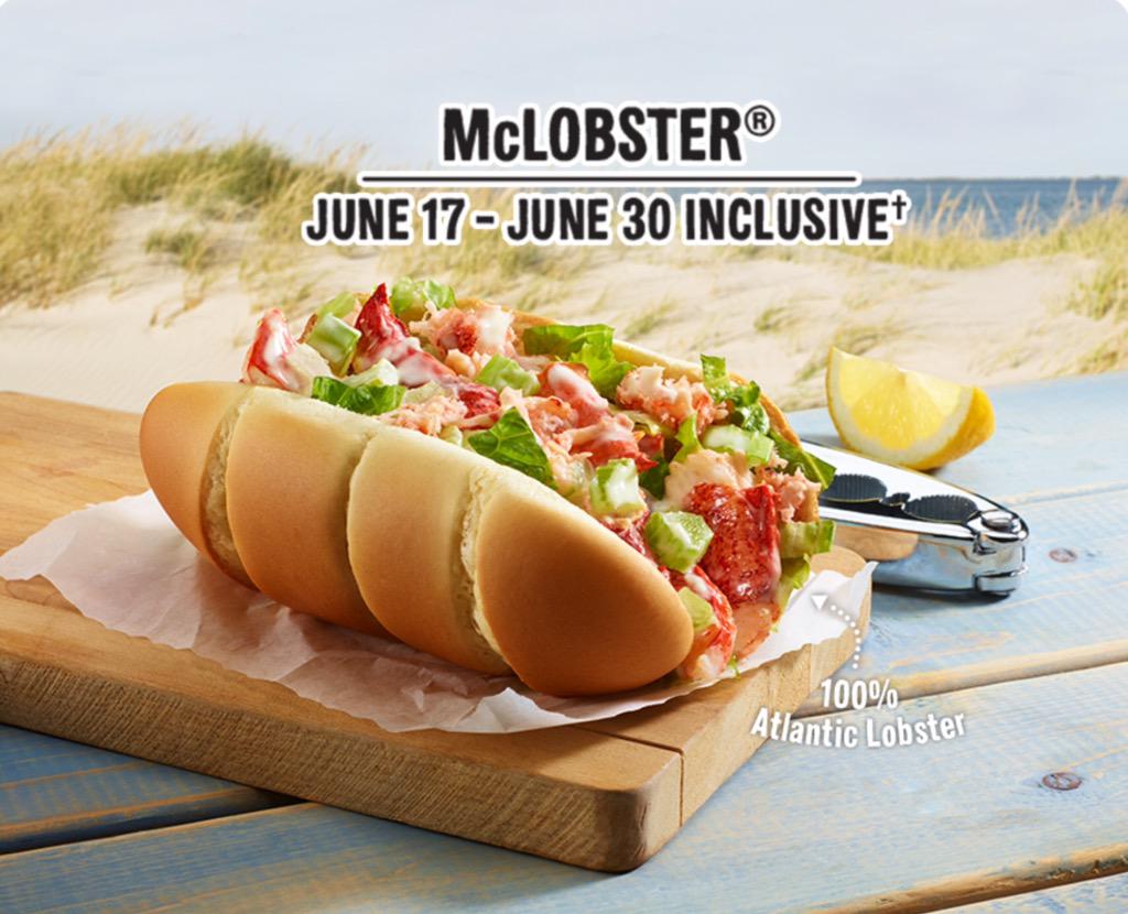 Burger_Lad's tweet photo. McLobster available from tomorrow at McDonald's Canada: http://t.co/6it2OnrVbQ http://t.co/EZIRDdWp0y