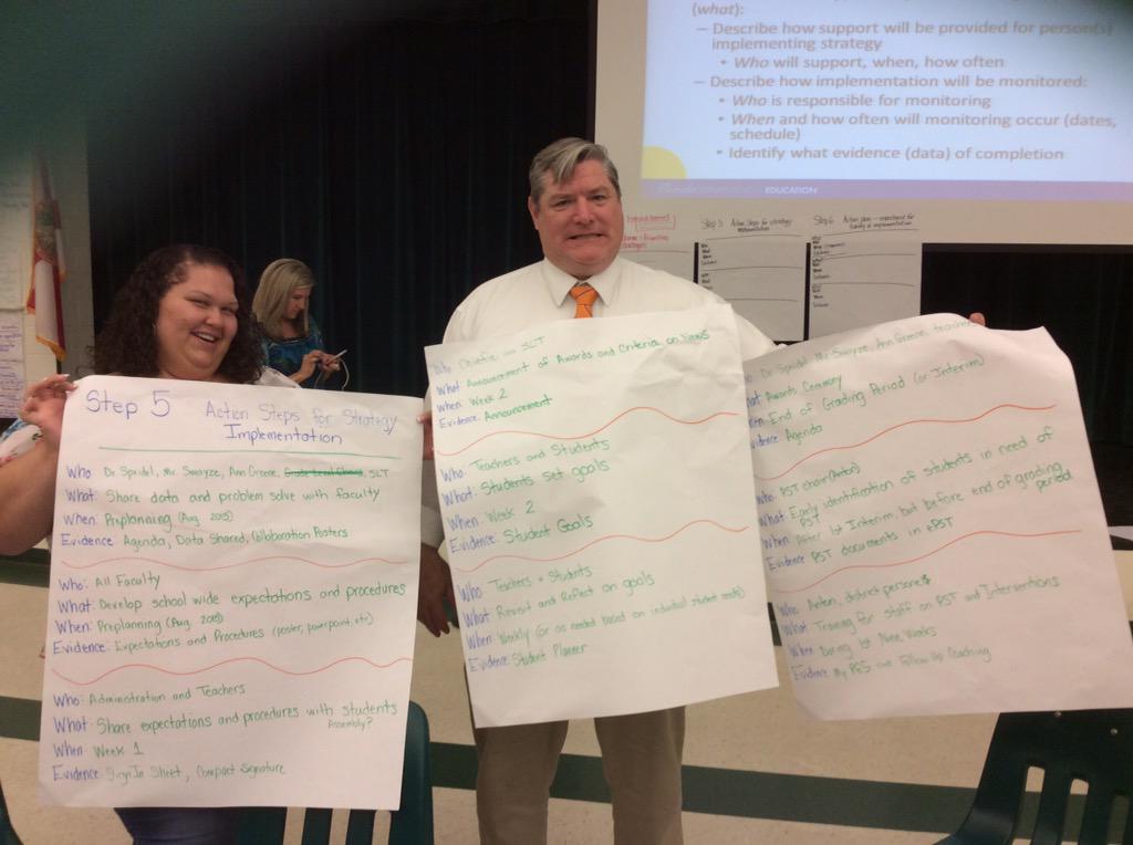 stage4learning's tweet image. Osceola Elementary working hard on their Action Plan at #vcsslt