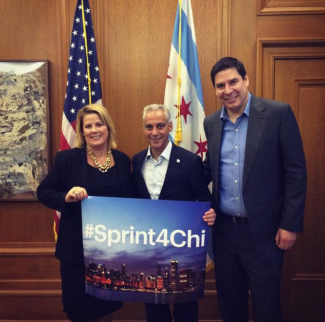 marceloclaure's tweet photo. Second stop visiting the mayor @RahmEmanuel who is fully supportive #Sprint4CHI great progress in this great city. http://t.co/yZuaqFV1c7