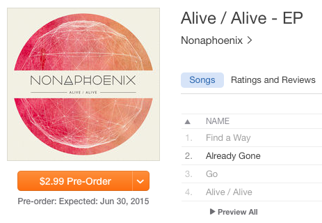 NNPHNX's tweet photo. It's here! ALIVE / ALIVE is now officially available for pre-order! Let's do this! https://t.co/2L9D0MOHW6 http://t.co/WLwySTuTni