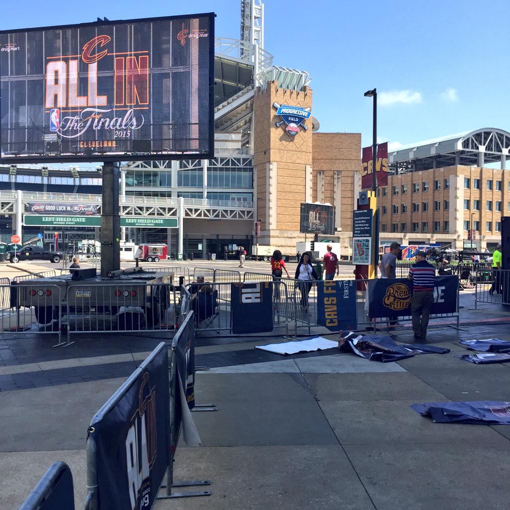 Cavs Fan Fest begins at 6! Preparation begins NOW! More food trucks. More big screens. More space. See you at 6 <a href="/wkyc/">WKYC 3News</a>