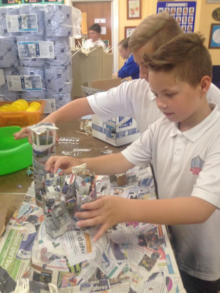 Great team work being shown by our y5's, constructing Motte and Bailey castles.