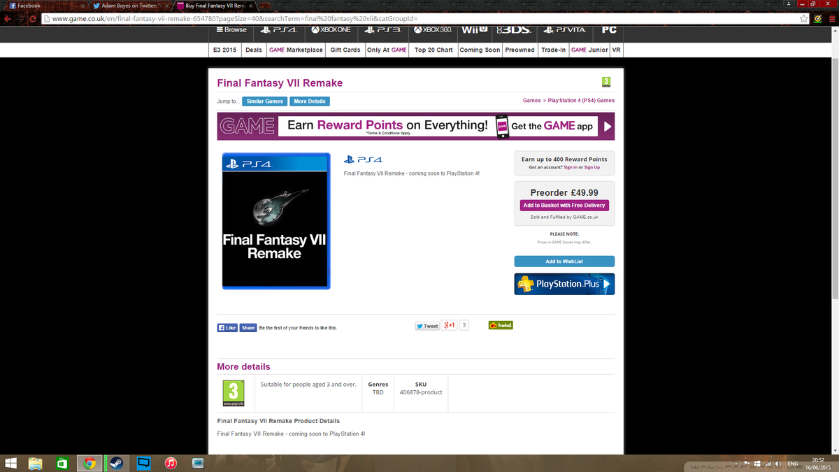 ClareTansey's tweet photo. oh, how long I have waited to see this... @GAMEdigital #E32015 #GAMEatE3 #FinalFantasyVII #PS4E3 http://t.co/09iHBUhDF4