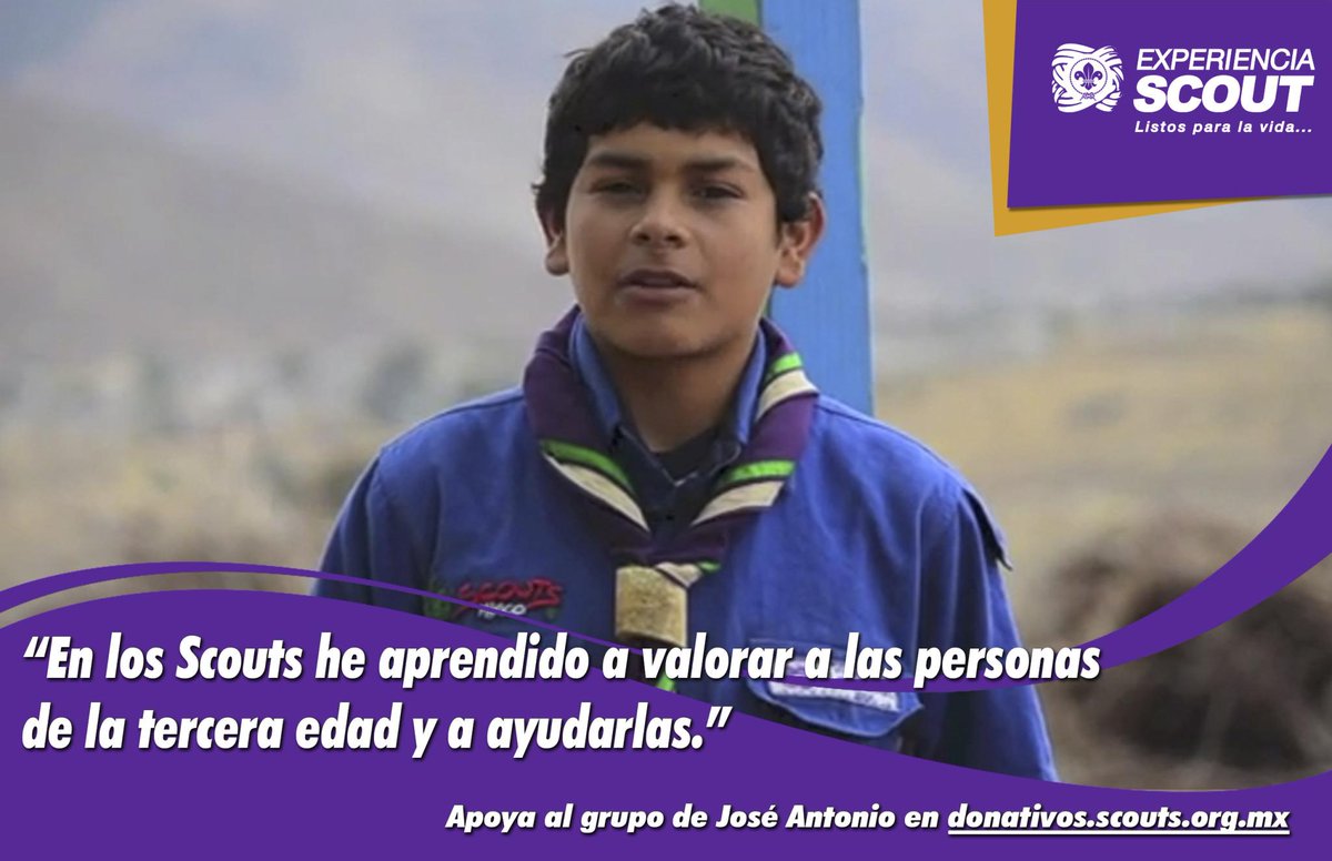 Comparte el #orgullodeserscout de José Antonio haciendo un donativo a su grupo en goo.gl/9qjElY #scouts