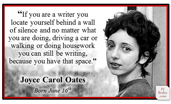 Happy to Joyce Carol Oates, award-winning American author.  