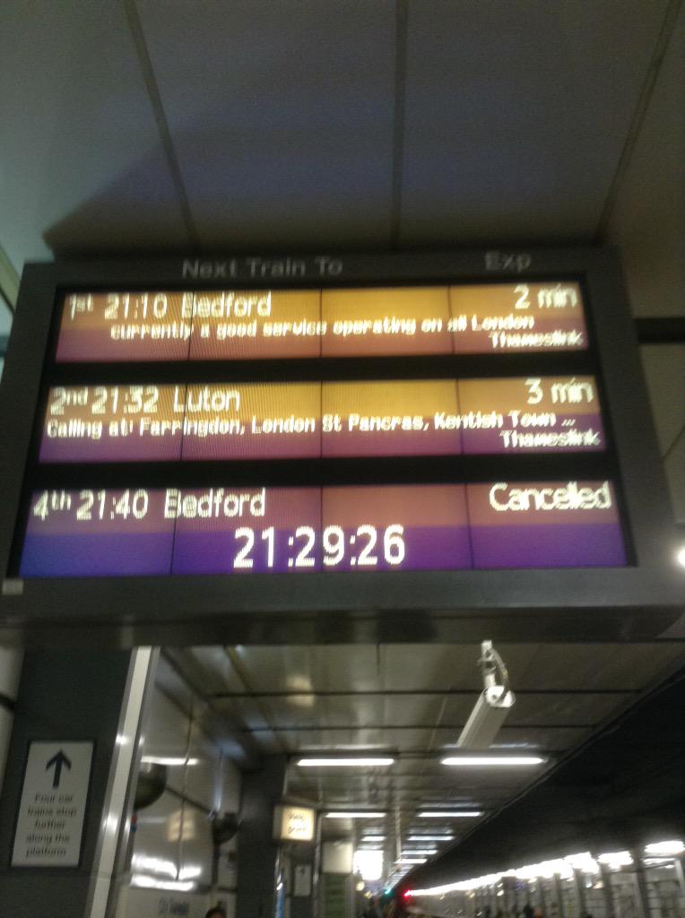 thameslinkdelay's tweet photo. Aaaaand delays in the way home too. Well done @TLRailUK #thameslinkdelays http://t.co/t0ZVBWCmog