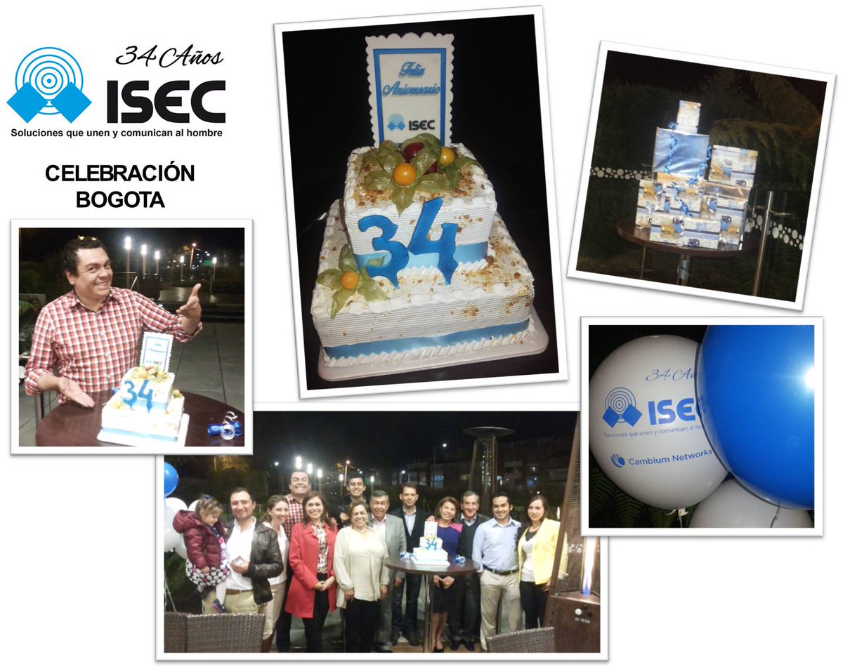 ISECSA's tweet photo. El 12 de Junio celebramos 34 años de historia y queremos agradecer a nuestro partner Cambium Networks por su apoyo. http://t.co/sxB8GHD1FC