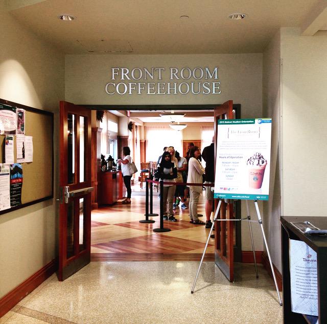 OHIObso's tweet photo. Need a pick-me-up while visiting #Ohiou's campus? Check out the Front Room Coffeehouse in Baker Center! #OHIOBSO http://t.co/bxPsv5BbYp