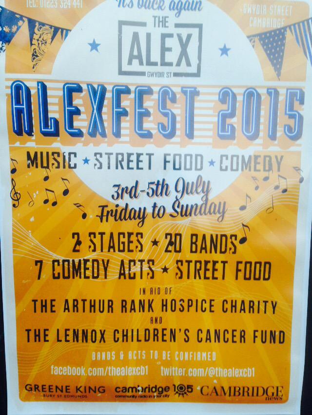 TheAlexCB1's tweet photo. #alexfest 3-5th July 2015 who's in?! http://t.co/lHVUOAqCfv