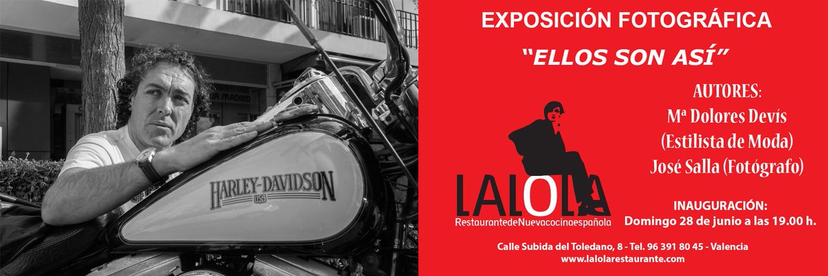 JOSESALLACAS's tweet photo. Te esperamos el 28 de junio en LA LOLA de Valencia. Inauguramos una exposición de fotografía. http://t.co/EmbTgrE6ID