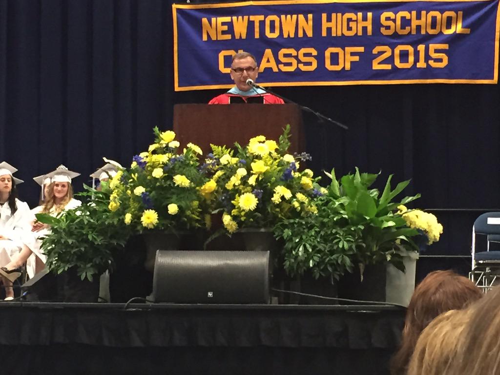 CCanfield100's tweet photo. Dr. Erardi speaks at #NewtownHS #Graduation_2015 http://t.co/iGeJWckaYB