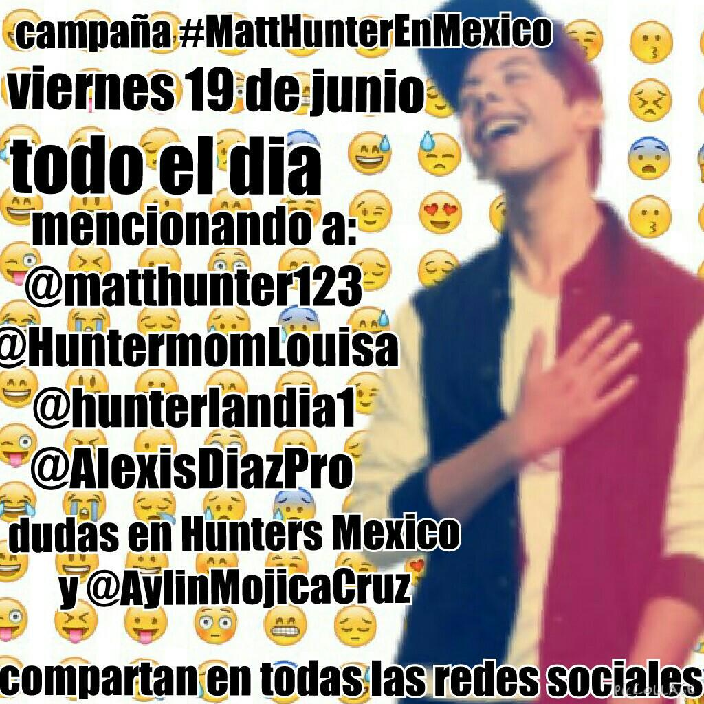 MxHunterPower's tweet photo. Importante los creditos de la campaña no son nuestros son de @AylinMojicaCruz #MattHunterEnMexico #HunterPower http://t.co/8a27Xa3jKk