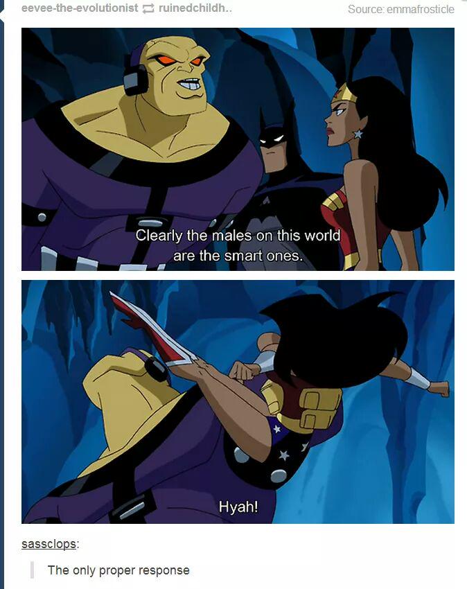 thebatmans_'s tweet photo. Sexism, the real villain here #injustice http://t.co/0anHmw1Wvp
