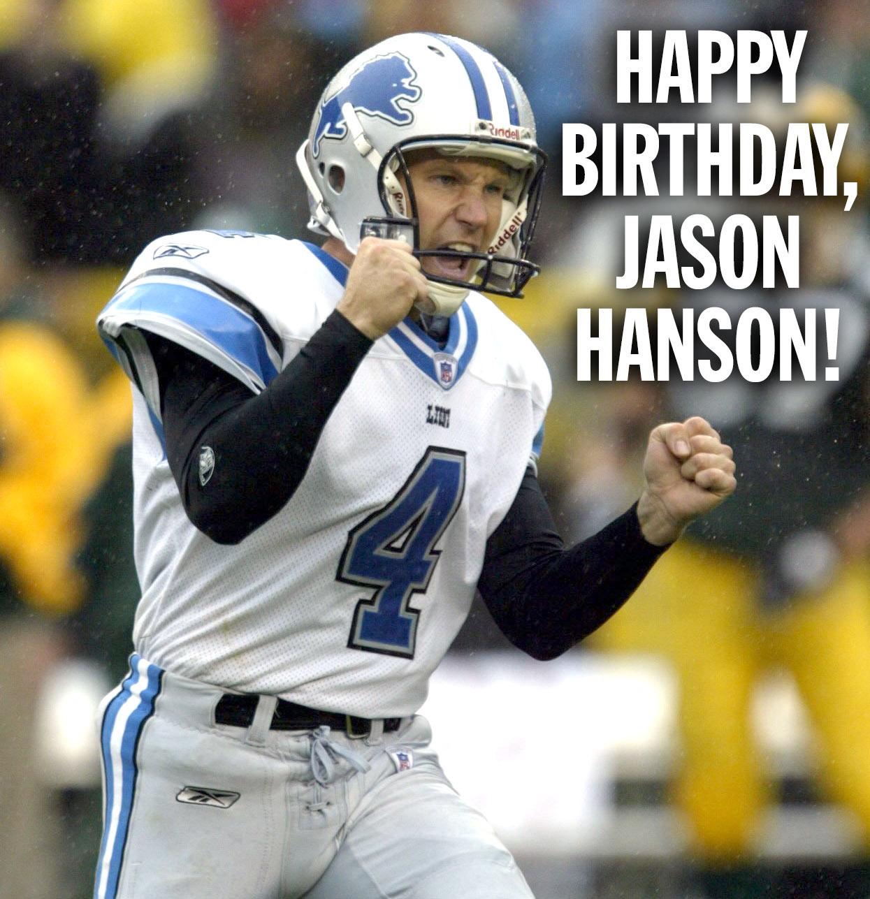 Happy birthday to former kicker Jason Hanson! 