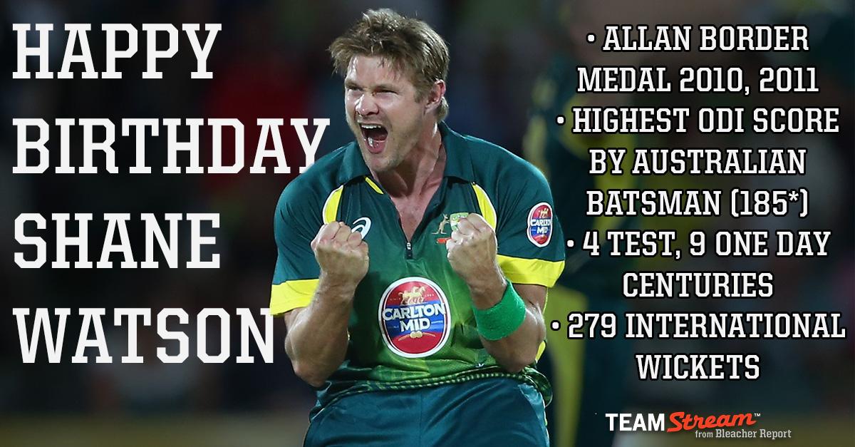 Happy birthday to all-rounder Shane Watson! 