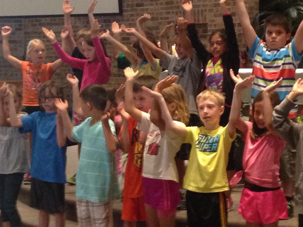 Grade 2 students sang at our end of the year mass today.
