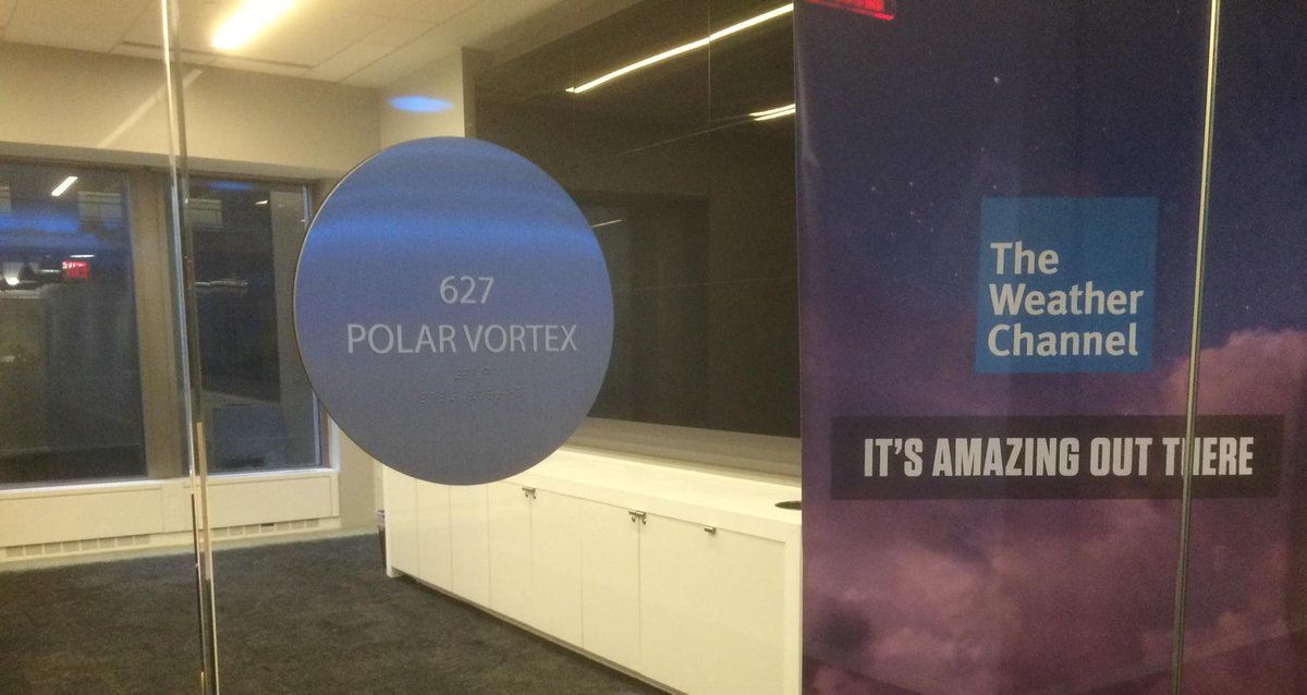 I at a meeting at the Weather Channel and the conference room is named "Polar Vortex":-)
