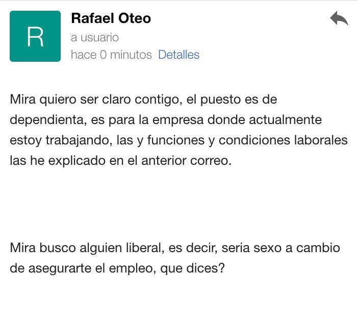 paulaverno's tweet photo. (rafiki.otelo@gmail.com) Ponerte a echar currículums por internet y que te contesten esto: http://t.co/IzDJT49LEP