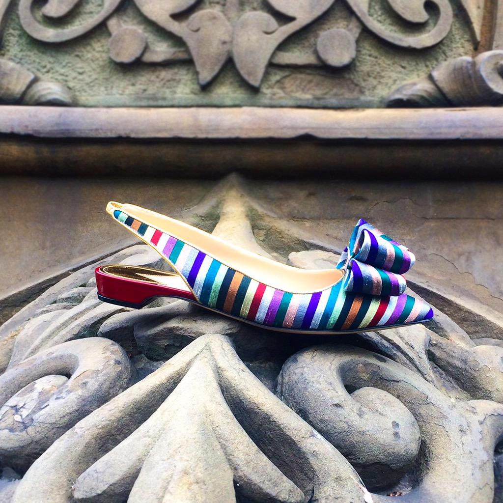 modaoperandi's tweet photo. A stripey slingback for #SHOESday, tap the link in our profile to snag these @pandrewdesign #mustowns now! http://t.co/XgbOquOHKL