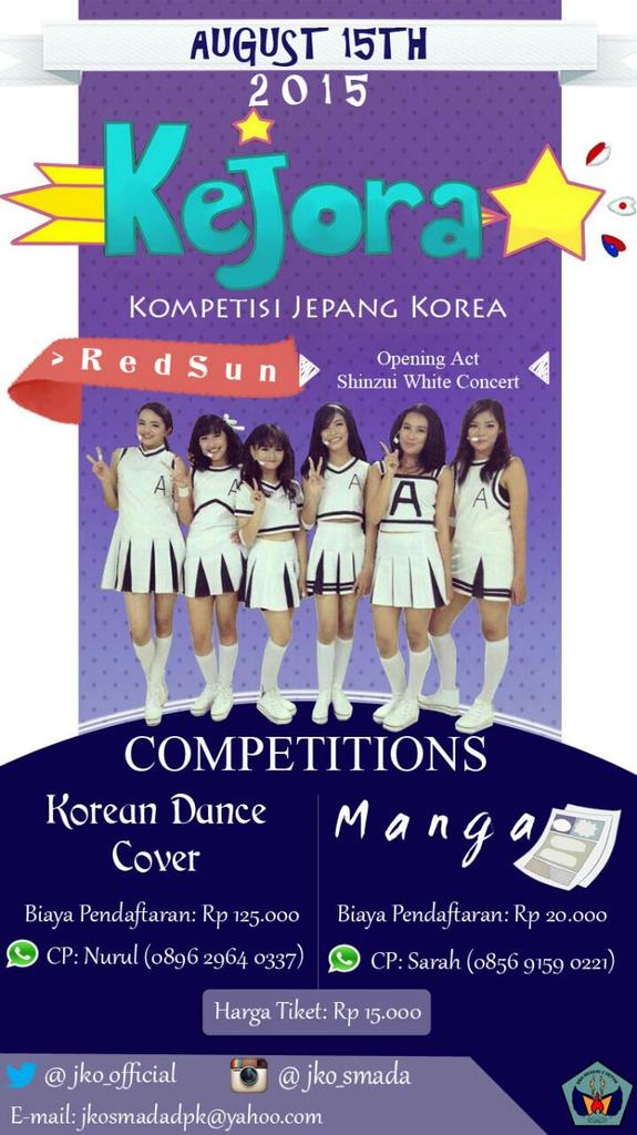 SUAVE dibwah ekskul sekolah: <a href="/jko_official/">Jepang Korea SMADA</a> .. there is dance cover and manga competition!! With <a href="/RedSunDC/">Red Sun Dance Cover</a> as guest!!