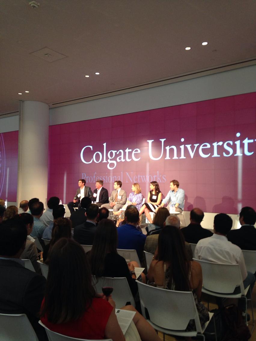 Entrepreneur network Panel happening now at the IAC. Go <a href="/colgateuniv/">Colgate University</a> !!