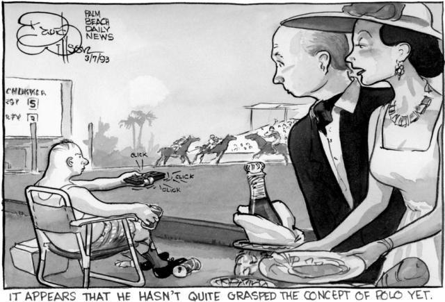 Texans_For_Polo's tweet photo. Another weekend of polo rained out in North Texas. (Read the caption below the cartoon) from my polo playing husband http://t.co/Hj3aggVSCm