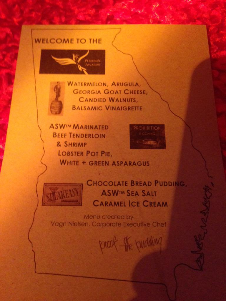 Thanks <a href="/proofpudding1/">Proof of the Pudding</a> 4 the amazing dessert tonight @ our Phoenix Awards. The salted carmel ice cream was 2 die for!