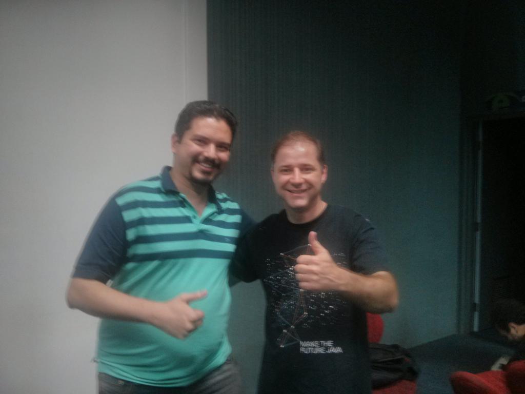 pedrocavalero's tweet image. Valeu @brjavaman pela visita à  SJC #20yearsofJava
