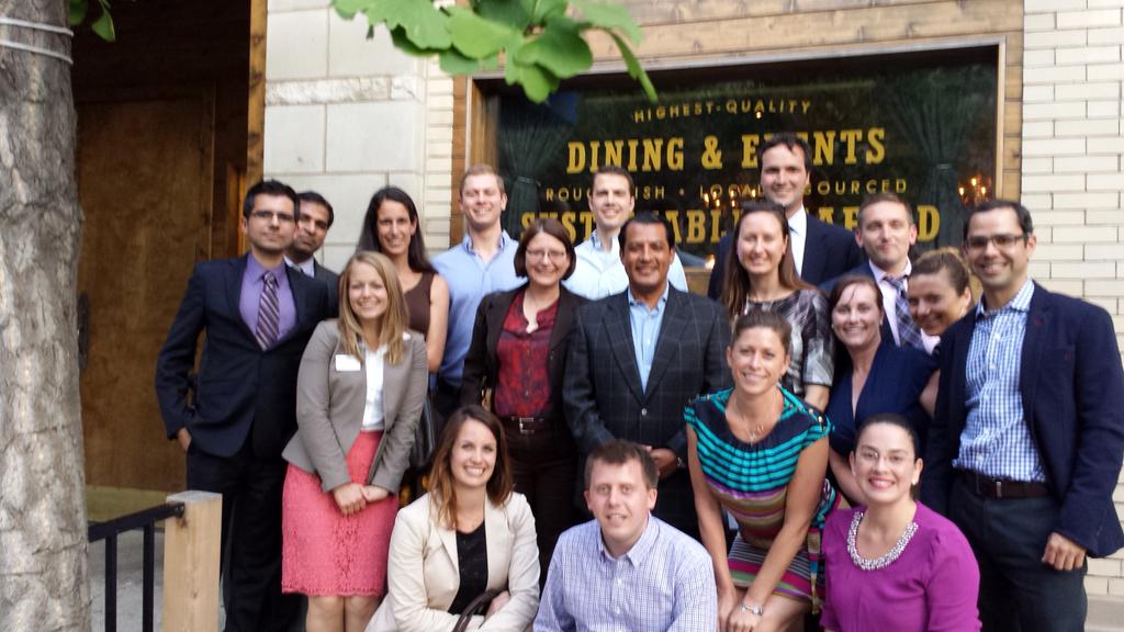 Our #HartFellow in his element, with <a href="/ChicagoCouncil/">Chicago Council on Global Affairs</a> young professionals.