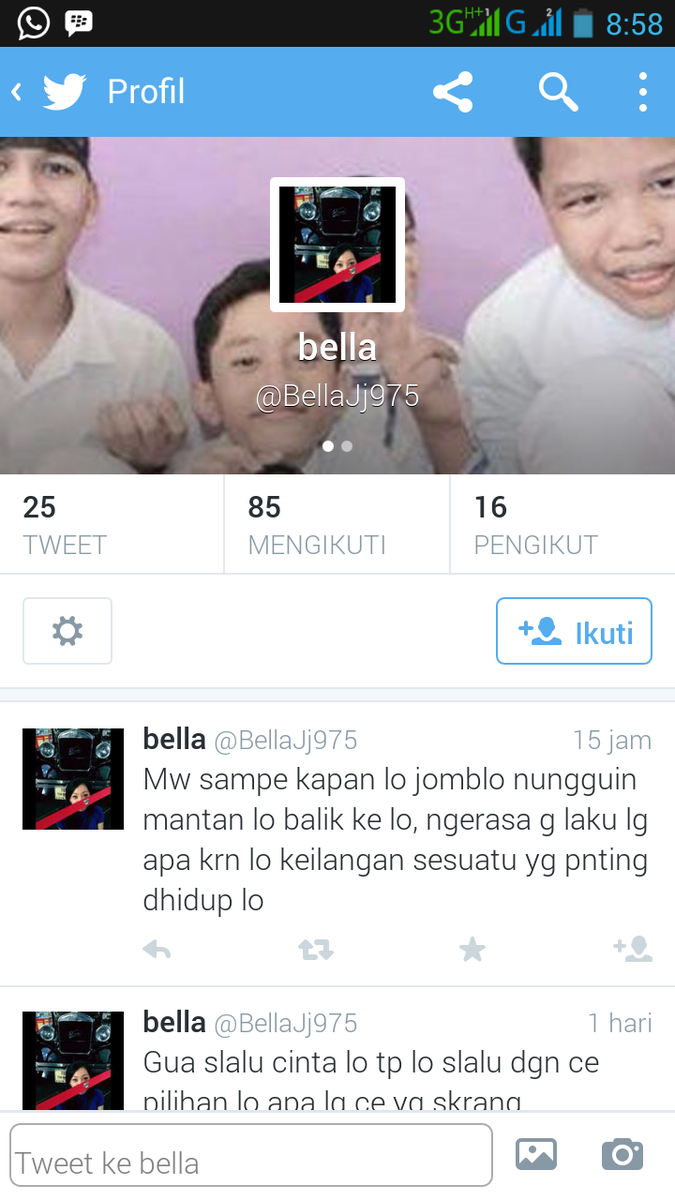 komangcb's tweet photo. Baru buka twitter trus ada yg pake foto gua @BellaJj975 . Itu bukan akun gua ya. http://t.co/oULLjbxcV2