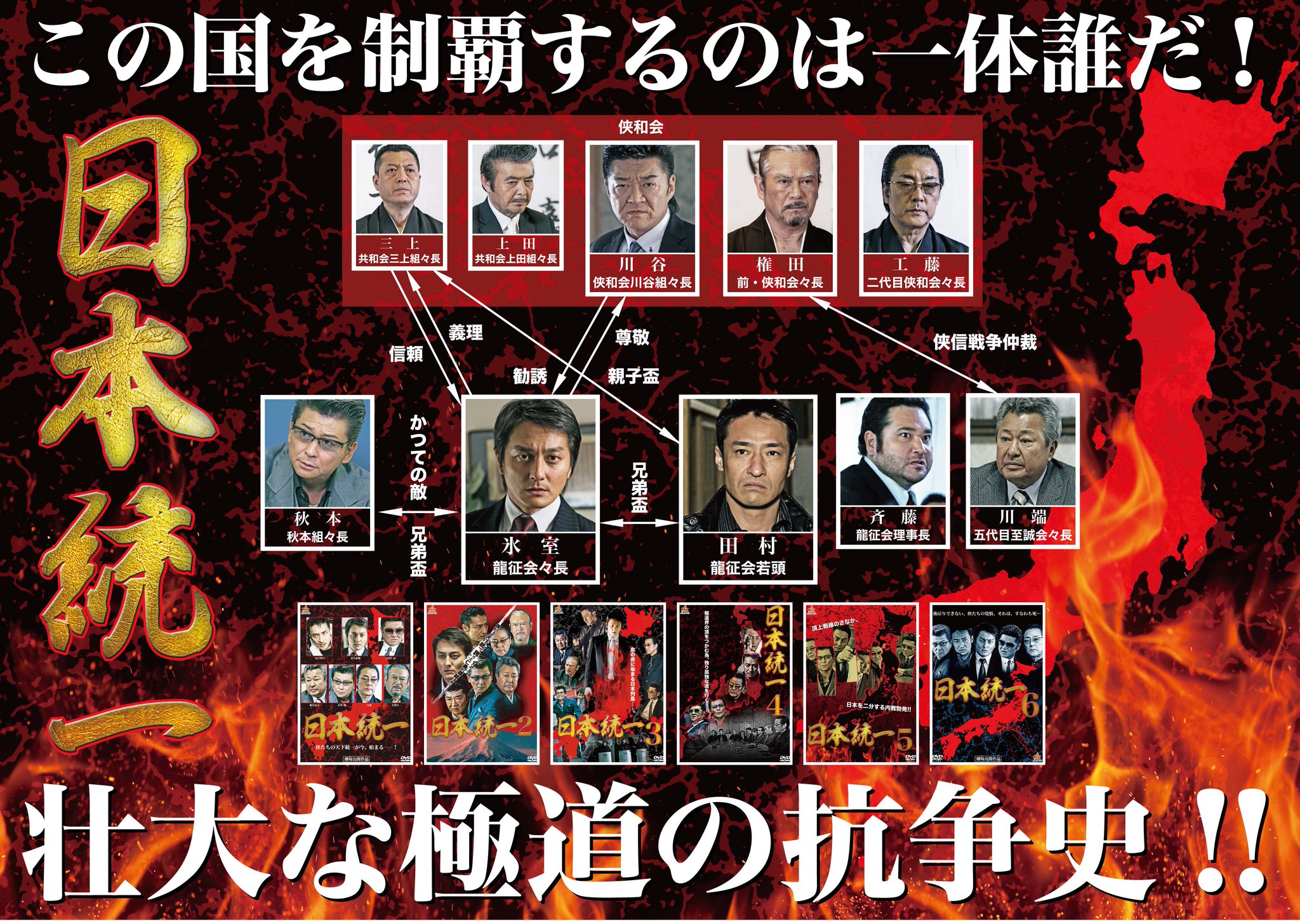 日本統一メンバー直筆サイン 龍征会 侠和会