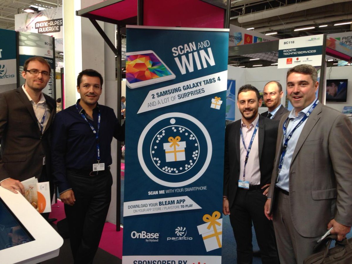 davyrocher's tweet image. #onbase se distingue avec sa solution #partitio dans les processus de démat au Bourget. Super stand avec le #bleam